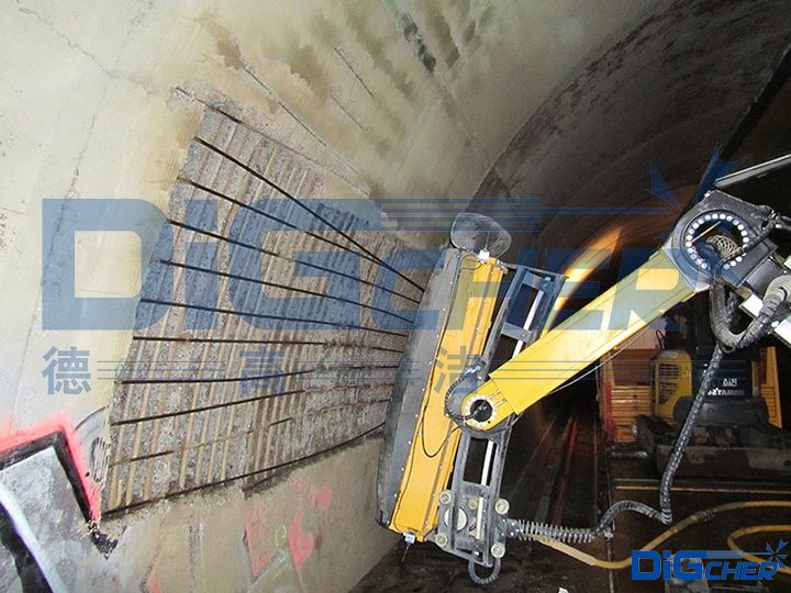 高壓水混凝土破碎機破碎作業