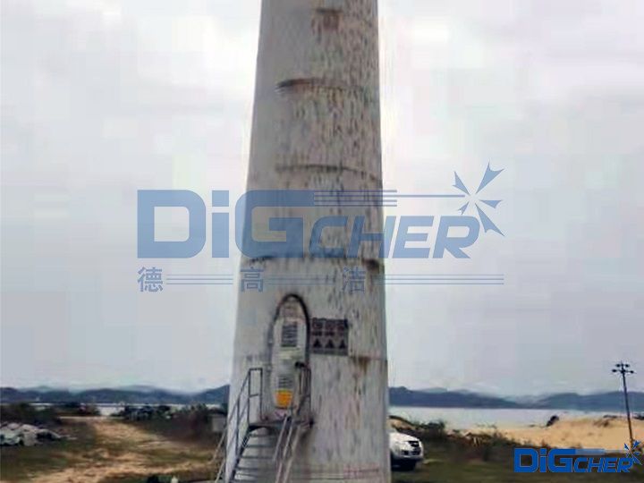 風電塔筒被機油污染