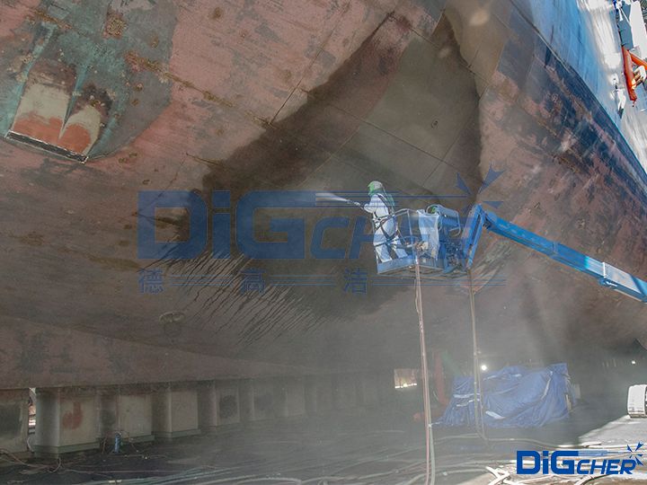 高壓水清洗船底