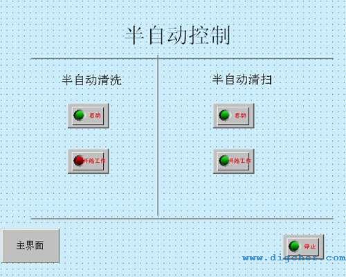 德高潔公鐵兩用軌道清洗清掃車(chē)半自動(dòng)控制界面